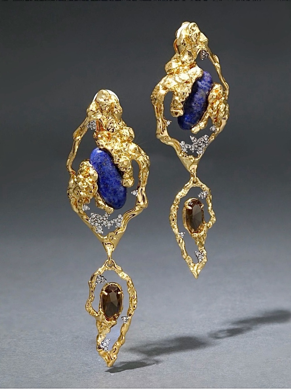 Alexis Bittar Brut Mosaic Clip Earrings